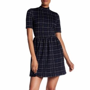 Love Ady Plaid Fit & Flare Dress